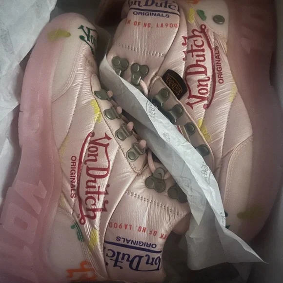 Von Dutch Pink High-Top Sneakers - Picture 6 of 8